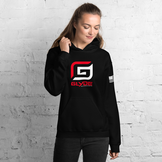 Glyde G Black/Red Unisex Hoodie
