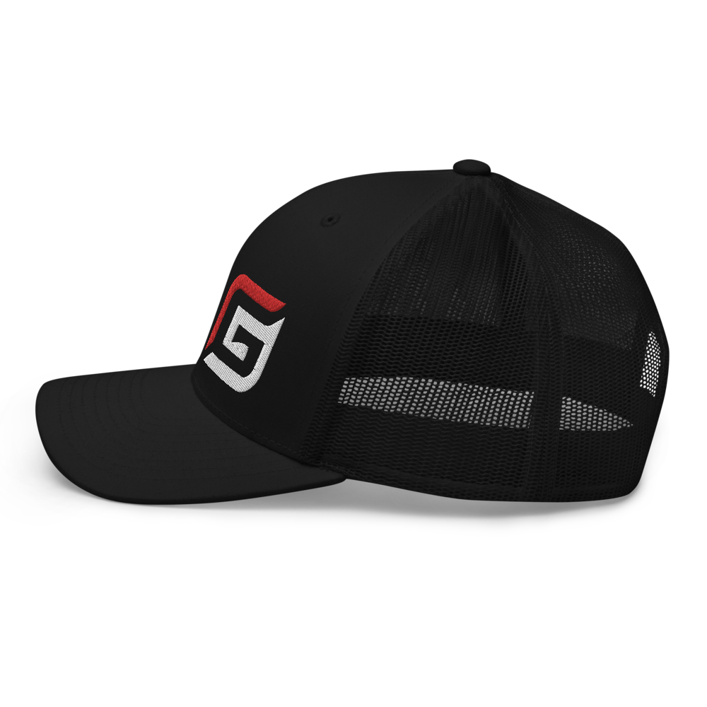 All Black or Black/White Mesh with Red/White G Hat