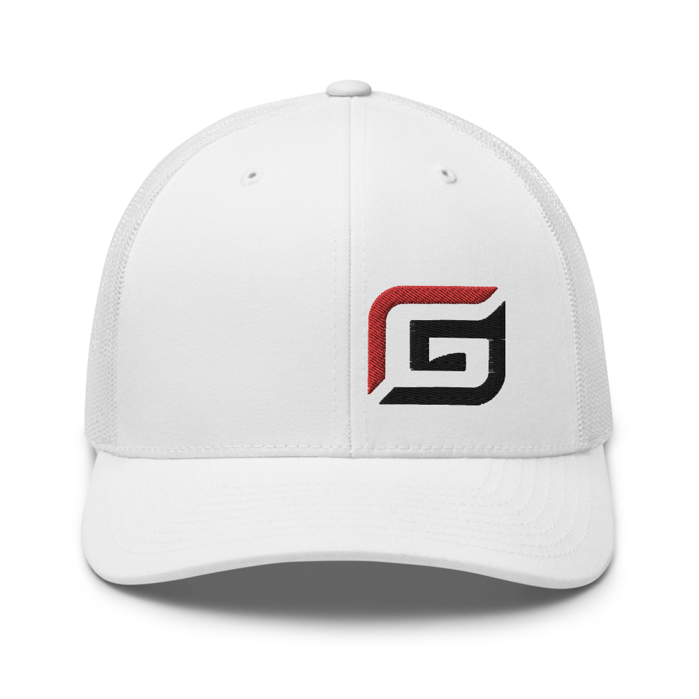 White Mesh Red/Black G Hat