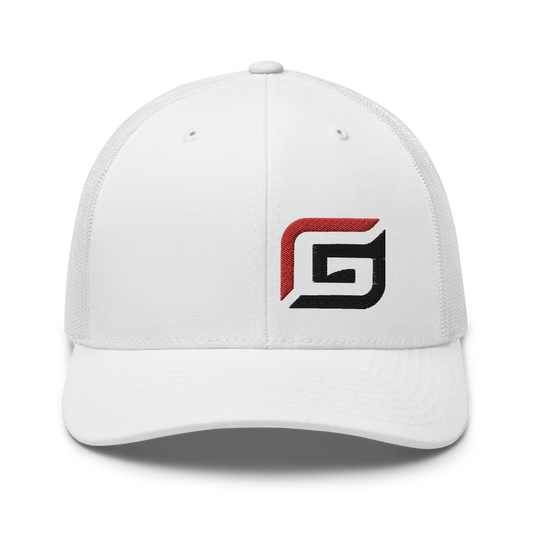 White Mesh Red/Black G Hat