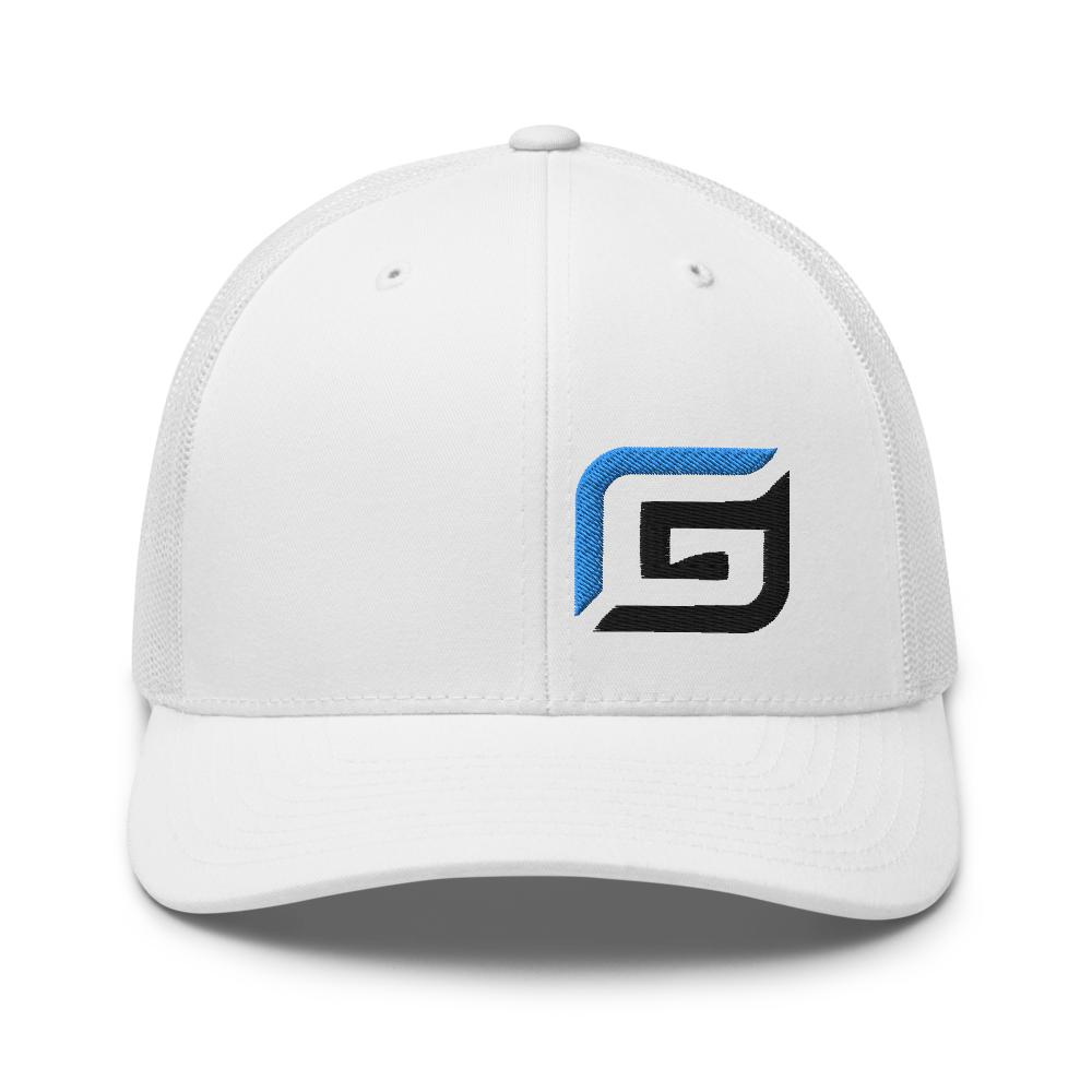 White Mesh Teal/Black G Hat