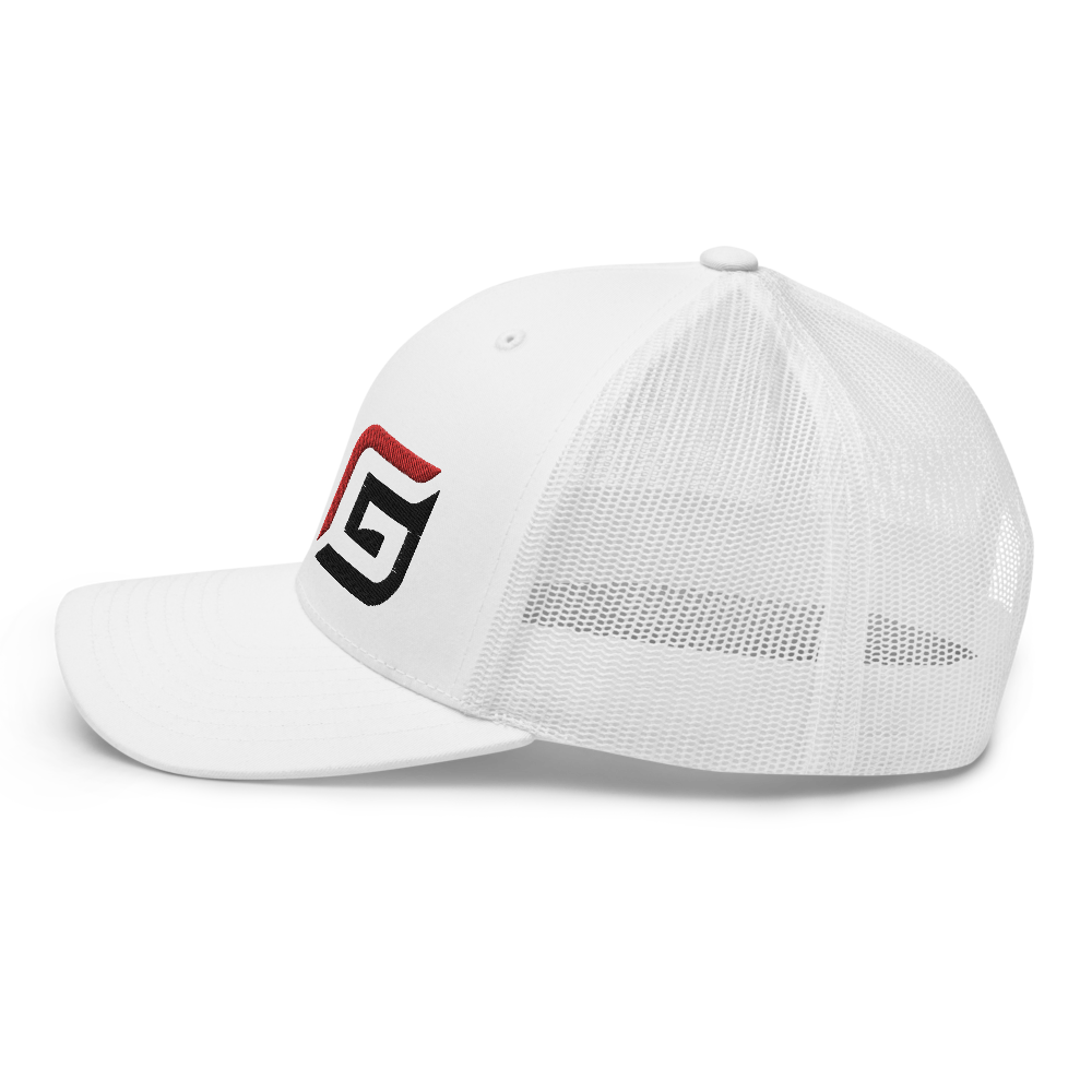White Mesh Red/Black G Hat