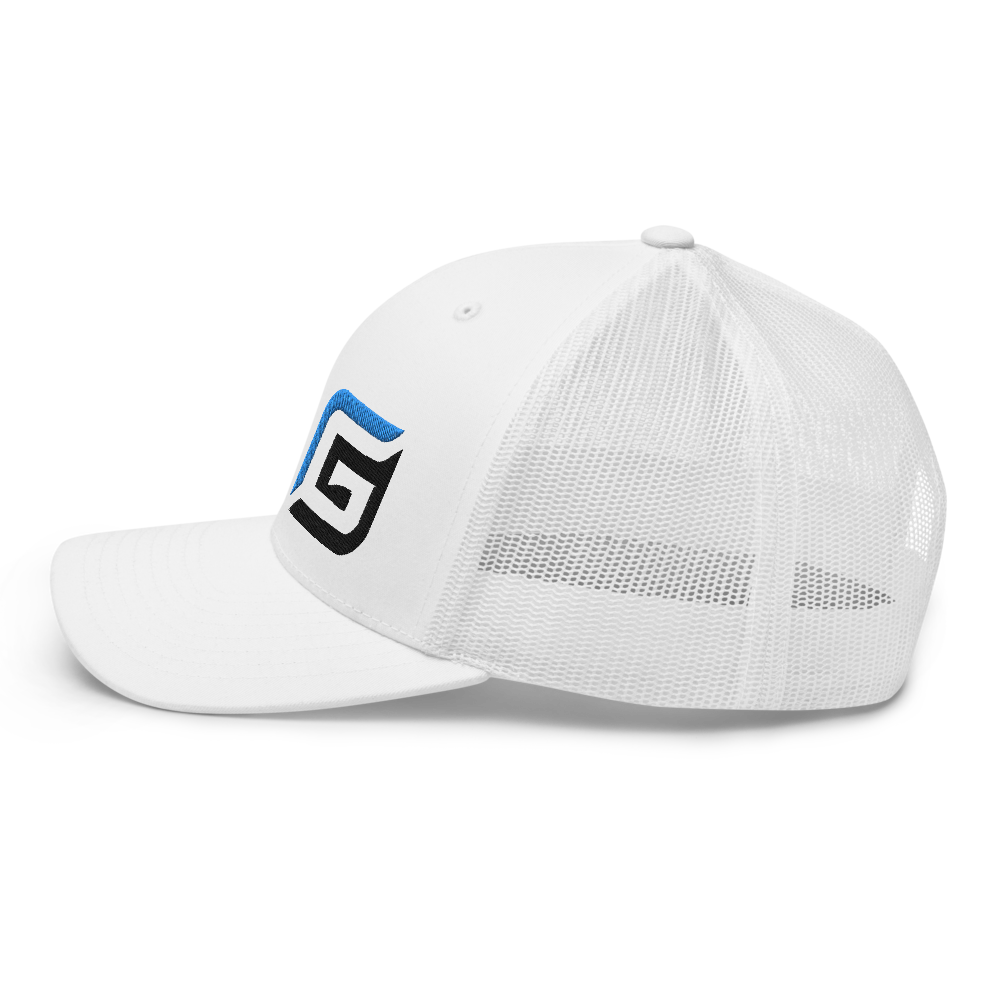 White Mesh Teal/Black G Hat