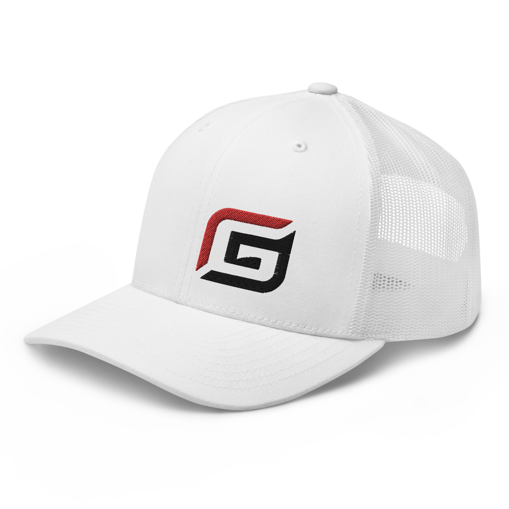 White Mesh Red/Black G Hat