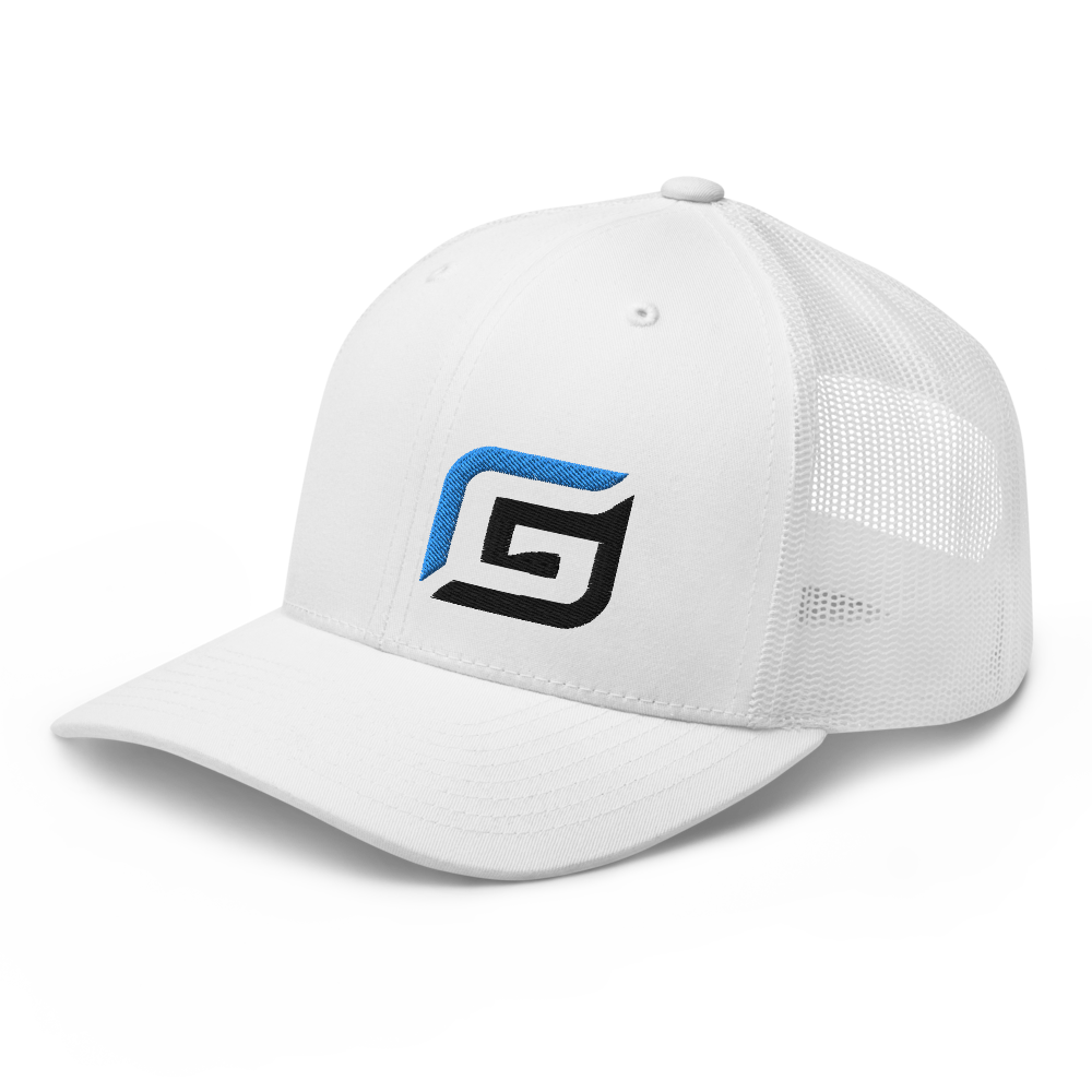 White Mesh Teal/Black G Hat