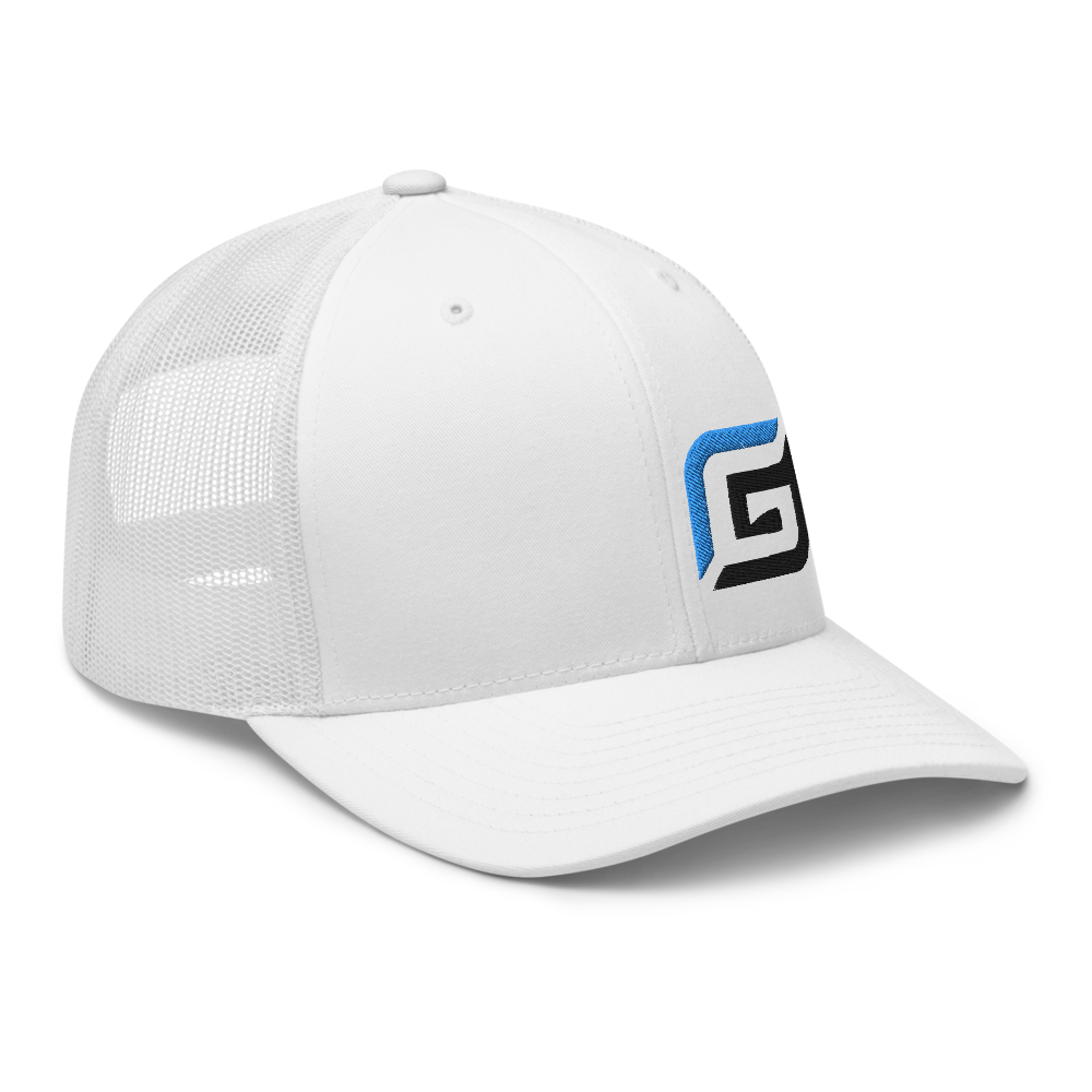 White Mesh Teal/Black G Hat